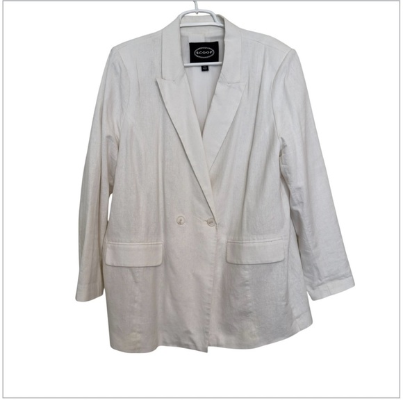 Scoop Boyfriend Linen Blazer-Woman’s Plus Size 20 - XXL - Picture 3 of 6